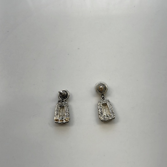 Silver plated drop earrings - Picture 3 of 4